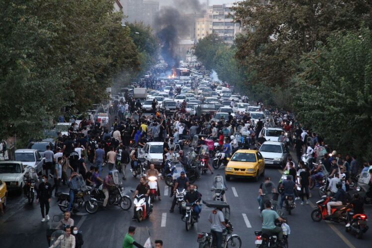 Διαδήλωση στην Τεχεράνη για το θάνατο της Μαχσά Αμινί (Φωτ. αρχείου: EPA/STR)