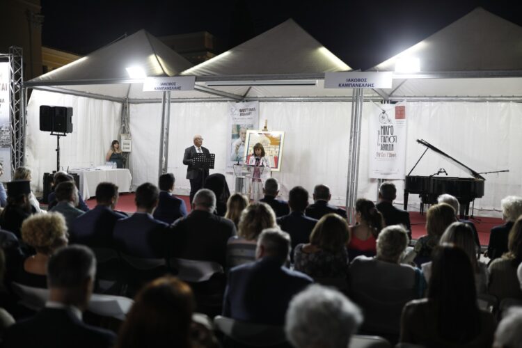 Η πρόεδρος της Δημοκρατίας Κατερίνα Σακελλαροπούλου εγκαινιάζει το 50ο Φεστιβάλ Βιβλίου στο Ζάππειο. Δευτέρα 5 Σεπτεμβρίου 2022 (Φωτ.: Eurokinissi/Γιώργος Κονταρίνης)