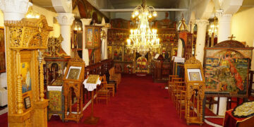 Το εσωτερικό του ναού (φωτ.: ΑΠΕ-ΜΠΕ / Μπάμπης Γιαννακίδης)