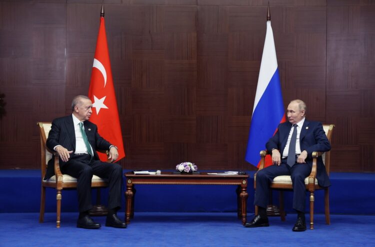 Συνάντηση Πούτιν-Ερντογάν στην Αστάνα του Καζακστάν (Φωτ.: EPA/Vyacheslav Prokofyev/Kremlin/Sputnik)