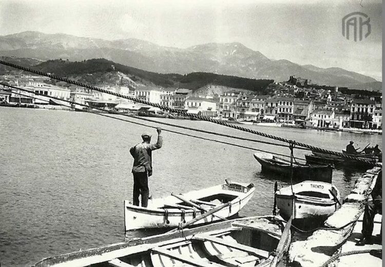Λιμάνι της Πάτρας,1929
Από το ιδιωτικό αρχείο της οικογένειας Ε. Οικονομοπούλου (πηγή: Γενικά Αρχεία του Κράτους – Τμήμα ΓΑΚ Αχαΐας)