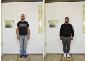 Ηλίας Μίχος και Ιωάννης Σοφιανίδης οι άνδρες που έχουν, μέχρι στιγμής, συλληφθεί για την υπόθεση βιασμού της 12χρονης στον Κολωνό (φωτ.: astynomia.gr)