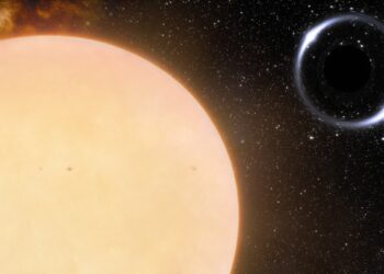 Η κοντινότερη στη γη μαύρη τρύπα (Πηγή φωτ.: International Gemini Observatory/ NOIRLab NSF AURA/ J. da Silva -Spaceengine-M. Zamani)