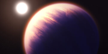 Ο εξωπλανήτης WASP39b σε καλλιτεχνική απεικόνιση (πηγή: NASA / ESA / CSA / J. Olmsted)