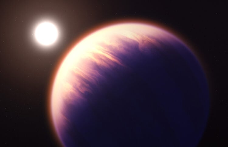 Ο εξωπλανήτης WASP39b σε καλλιτεχνική απεικόνιση (πηγή: NASA / ESA / CSA / J. Olmsted)