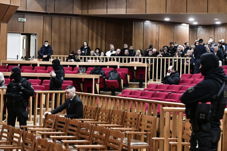Συζήτηση αιτήσεων αποφυλάκισης του Ηλία Κασιδιάρη και του Γιάννη Λαγού στην δίκη της «Χρυσής Αυγής» σε δεύτερο βαθμό στο Εφετείο, Τετάρτη 14 Νοεμβρίου 2022. (Φωτ.: Eurokinissi/Τατιάνα Μπόλαρη)