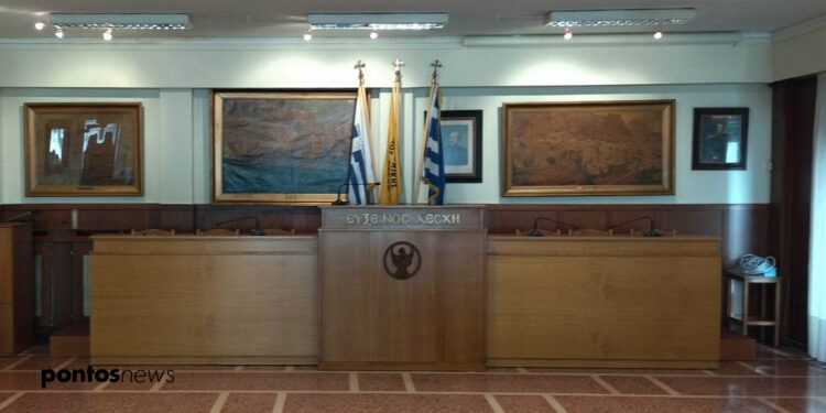 Η κεντρική αίθουσα της Ευξείνου Λέσχης Θεσσαλονίκης (φωτ.: Ρωμανός Κοντογιαννίδης)
