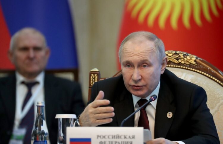 O Ρώσος πρόεδρος Βλαντιμίρ Πούτιν συμμετείχε σήμερα στην περιφερειακή σύνοδο κορυφής στο Κιργιστάν (φωτ.: EPA/Igor Kovalenko)