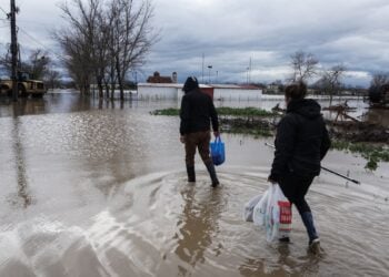 Ανάλογες ζημιές είχαν προκαλέσει πριν από περίπου δύο εβδομάδες οι βροχοπτώσεις στην Υπέρεια Φαρσάλων (φωτ.: EUROKINISSI/Λεωνίδας Τζέκας)