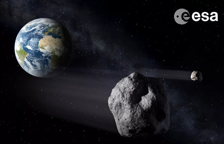 Καλλιτεχνική απεικόνιση ενός αστεροειδούς κοντά στη Γη (πηγή: ESA / P. Carril)