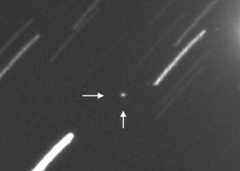 Με τα βέλη σημειώνεται ο αστεροειδής «2023 DZ2» (πηγή: Wikipedia)