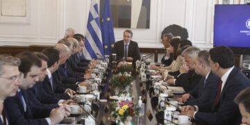 Συνεδρίαση του υπουργικού Συμβουλίου, Τρίτη 28 Μαρτίου 2023. (Φωτ.: Eurokinissi/Γιώργος Κονταρίνης)