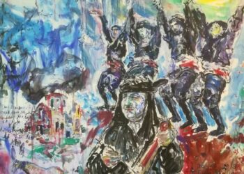 Έργο του ζωγράφου  Gjergj Kola, από την έκθεση του καθηγητή Κωνσταντίνου Φωτιάδη στη Θεσσαλονίκη «Πόντος, δικαίωμα και υποχρέωση στην Μνήμη» (φωτ.: Αλεξία Ιωαννίδου)