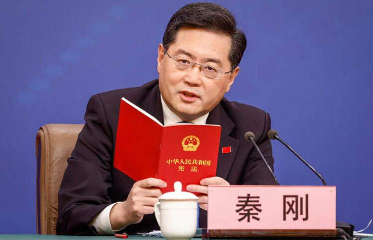 Ο υπουργός Εξωτερικών της Κίνας Τσιν Γκανγκ (φωτ.: 
 EPA / Mark R. Cristino)