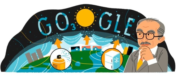 Το doodle της Google για τον διάσημο Μεξικανό χημικό Μάριο Μολίνα (φωτ.: google.com/doodles)