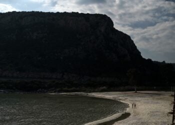 Πρώιμο ανοιξιάτικο στιγμιότυπο στην παραλία Λομβάρδα της Αττικής (φωτ.: EUROKINISSI / Μιχάλης Καραγιάννης)