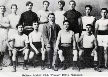 Η ομάδα του «Πόντος» το 1906-1907 (πηγή: anatolia.edu.gr)