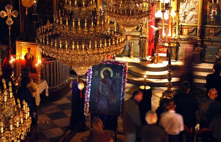 Εικόνα του Νυμφίου στην Παναγία Ναυπλίου (φωτ.: EUROKINISSI / Ευάγγελος Μπουγιώτης)