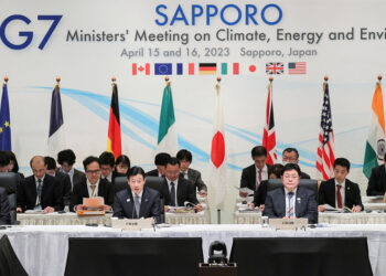 Στιγμιότυπο από τη Σύνοδο της G7 σε επίπεδο υπουργών, στην πόλη Σαπόρο της Ιαπωνίας (φωτ.: JIJI Press Japan Out)