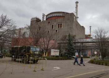 Ο πρώτος αντιδραστήρας του πυρηνικού εργοστασίου της Ζαπορίζια (φωτ.: EPA/Sergei Ilnitsky)