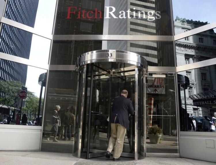 Άποψη των γραφείων του οίκου αξιολόγησηςFitch Ratings, στη Νέα Υόρκη (φωτ.: EPA / Andrew Gombert)