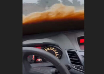 Καρέ από το βίντεο που τράβηξε ο οδηγός (πηγή: ΕΡΤ)