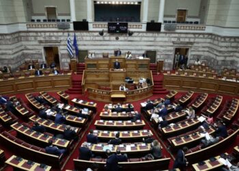 Συζήτηση στην Ολομέλεια της Βουλής του νομοσχεδίου του υπουργείου Εθνικής Οικονομίας και Οικονομικών για τη στήριξη του εισοδήματος, Τετάρτη 26 Ιουλίου 2023. (φωτ.: Eurokinissi/Βασίλης Ρεμπάπης)