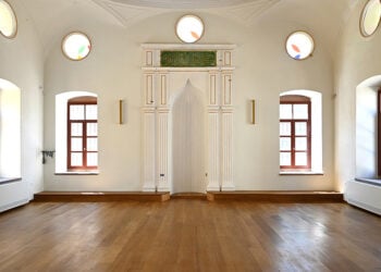 Το ανακαινισμένο εσωτερικό του τεμένους Χαμιδιέ, ή Μπαϊρακλί τζαμί (φωτ.: Εφορεία Αρχαιοτήτων Χίου)