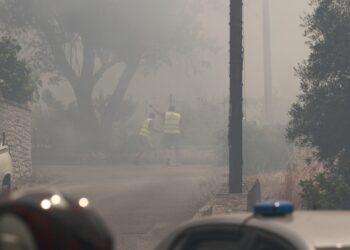 Τρίτη ημέρα μαίνεται η πυρκαγιά στην βόρεια Κέρκυρα (φωτ.: Γιώργος Κονταρίνης/ EUROKINISSI)