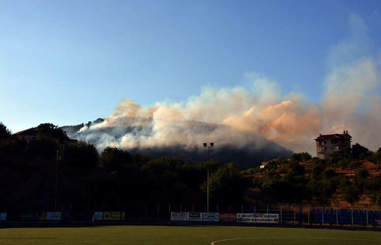 Φωτιά στο Μαίναλο, πολύ κοντά στην Τρίπολη (φωτ.: arcadiaportal.gr / EUROKINISSI)