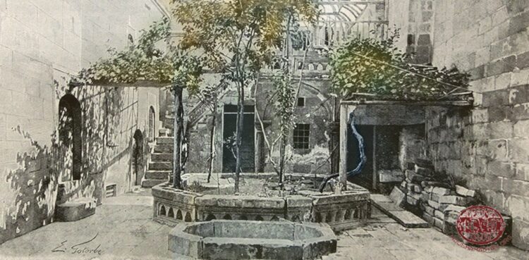 Χαρακτηριστική αυλή αρμενικού σπιτιού στη Γεσάρια (φωτ.: houshamadyan.org)