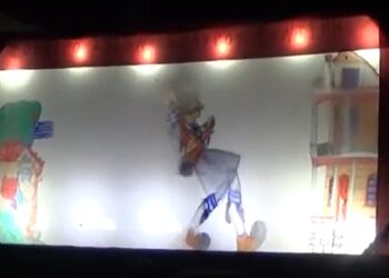 Στιγμιότυπο από παράσταση θεάτρου σκιών του Σταύρου Ροντίρη (φωτ.: YouTube)