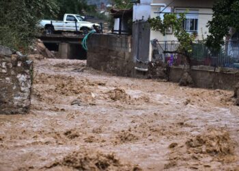 Πλημμύρες στο Βόλο από την κακοκαιρία Elias, Τετάρτη 27 Σεπτεμβρίου 2023 (φωτ.: Eurokinissi/Βασίλης Οικονόμου)