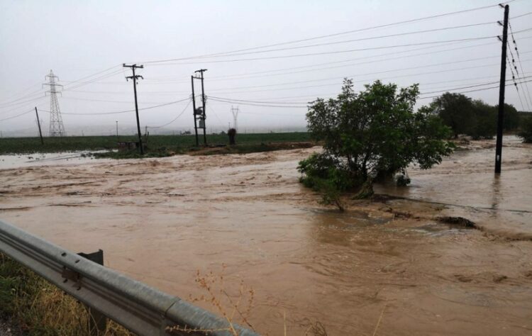 Πλημμυρισμένες περιοχές της Θεσσαλίας τη δεύτερη μέρα της κακοκαιρίας DANIEL (φωτ.: ΑΠΕ-ΜΠΕ/ΑΡΗΣ ΜΑΡΤΑΚΟΣ)