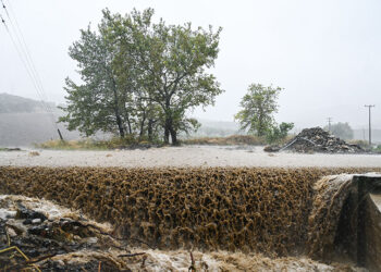Πλημμύρες στο Δήμο Δομοκού (φωτ.: EUROKINISSI / Νάσος Σιμόπουλος)