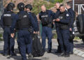 Κοσοβάροι αστυνομικοί (φωτ.: EPA / Georgi Licovski)