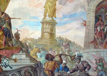 «Η κάμινος» – Έργο του Franz Joseph Hermann στο ναό του Αγ. Παγκρατίου, στο Βίγκενσμπαχ της Γερμανίας (πηγή: commons.wikimedia.org)