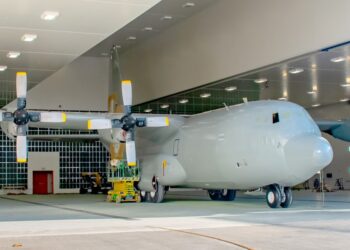 C-130 της Πολεμικής Αεροπορίας που συντηρήθηκε και αναβαθμίστηκε στις εγκαταστάσεις της Ελληνικής Αεροπορικής Βιομηχανίας (Φωτ.: ΑΠΕ-ΜΠΕ)