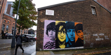 Τοιχογραφία των Beatles στο Λίβερπουλ (φωτ.: EPA / Adam Vaughan)