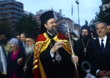 Ο νέος μητροπολίτης της Θεσσαλονίκης, Φιλόθεος (φωτ.: EUROKINISSI/Ραφαήλ Γεωργιάδης)