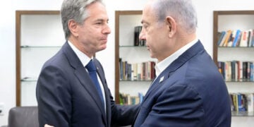 Νετανιάχου-Μπλίνκεν κατά τη συνάντησή τους στο Τελ Αβίβ (φωτ. αρχείου: EPA / GPO / Amos Ben Gershom)