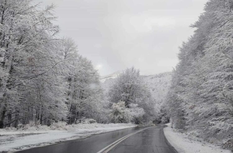 Χιονισμένο το τοπίο στους δρόμους της Δυτικής Ελλάδας (φωτ.: oladeka.com)