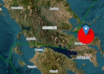Το επίκεντρο του σεισμού εντοπίστηκε στην Εύβοια (φωτ.: seismos.gr)