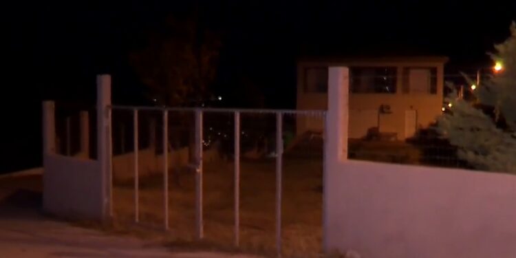 Το σπίτι της 50χρονης στη Νεοχωρούδα στο οποίο δέχθηκε την επίθεση των σκυλιών (φωτ.: Video/Glomex/ERT)