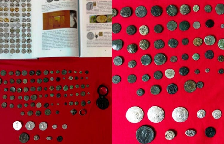 Νομίσματα διαφόρων περιόδων βρέθηκαν στο σπίτι του 63χρονου που διώκεται για αρχαιοκαπηλία (φωτ.: Γενική Αστυνομική Διεύθυνση Θεσσαλονίκης)