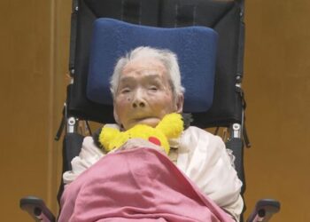 Η Φούσα Τατσούμι στα τελευταία της γενέθλια, τον περασμένο Σεπτέμβριο (φωτ.: news.ntv.co.jp)