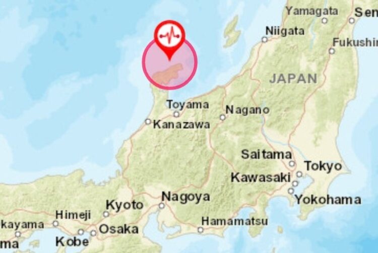 Το επίκεντρο του σεισμού που χτύπησε την Ιαπωνία (φωτ.: twitter.com/zakiberkata)
