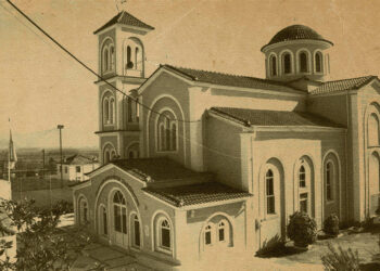 Ο ναός του Αγίου Ευγενίου στο Χορτοκόπι (φωτ.: Λευτέρης Απαζίδης. Πηγή: facebook.com/hortokopi.gr. Επεξεργασία: Χριστίνα Κωνσταντάκη)