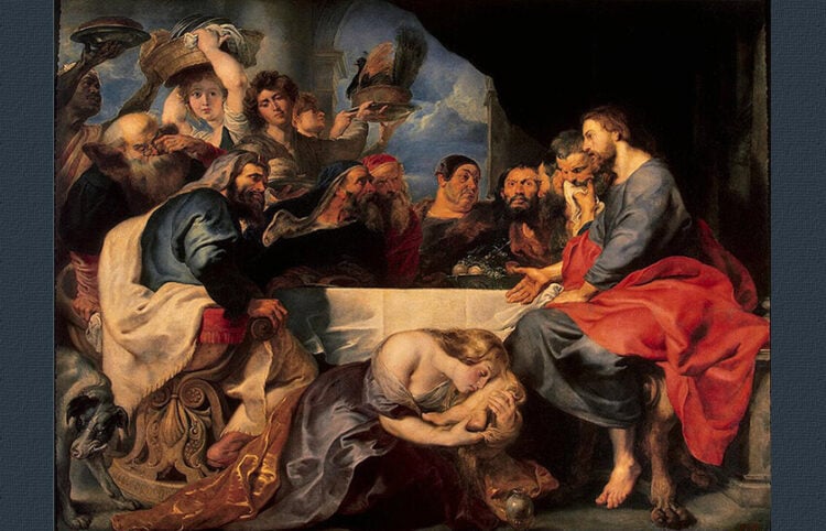 Ο Ιησούς στο σπίτι του Σίμωνα του Φαρισαίου, σε πίνακα του Ρούμπενς (πηγή: commons.wikimedia.org)