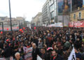 Στιγμιότυπο από την απεργιακή συγκέντρωση στην Αθήνα (φωτ.: EUROKINISSI / Γιάννης Παναγόπουλος)